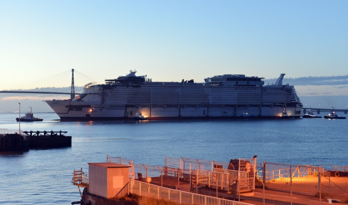 Symphony of the Seas - Float Out of Dry Dock